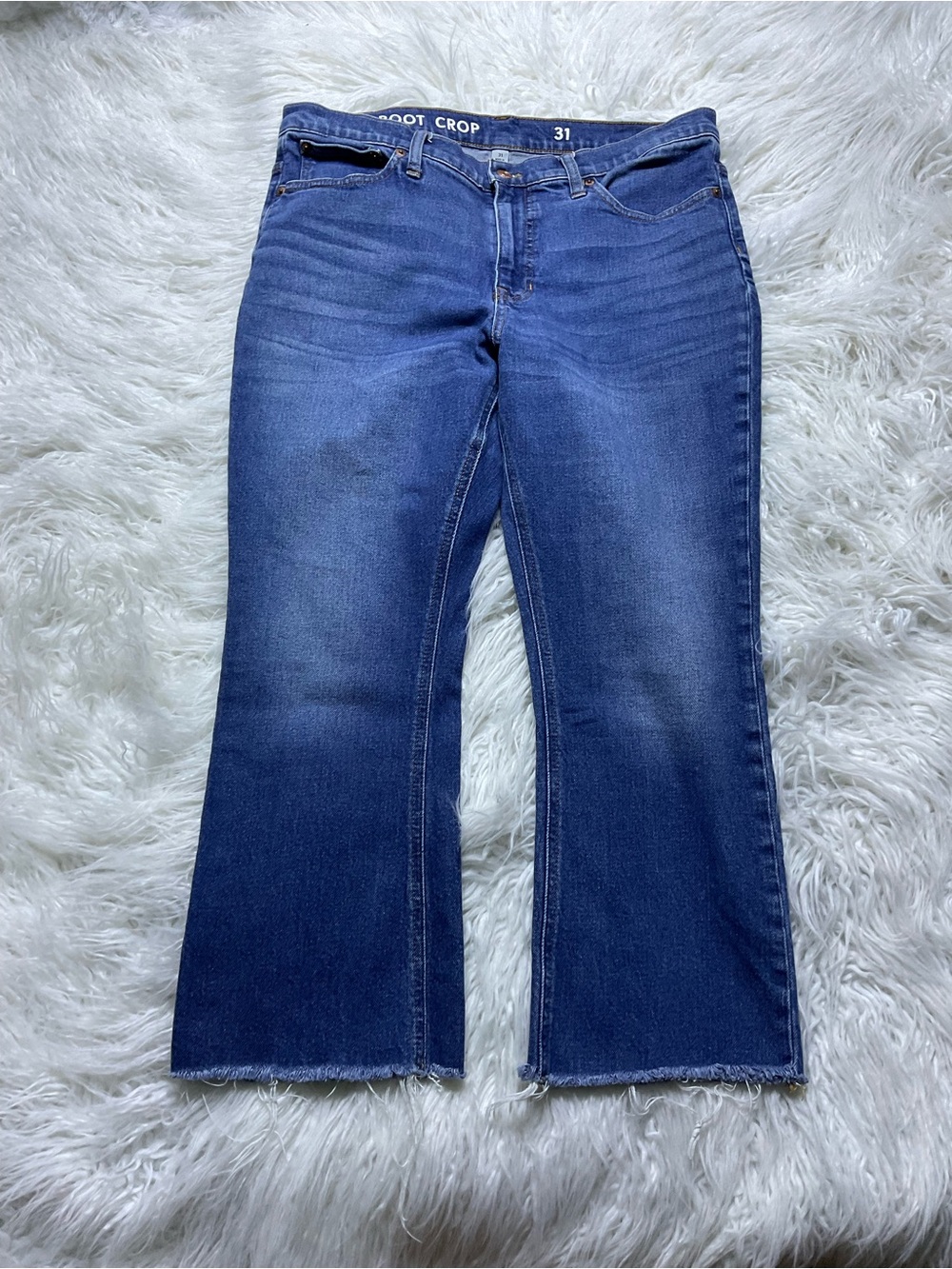 J Crew 9" mid-rise demi-boot crop jean in Lantern wash